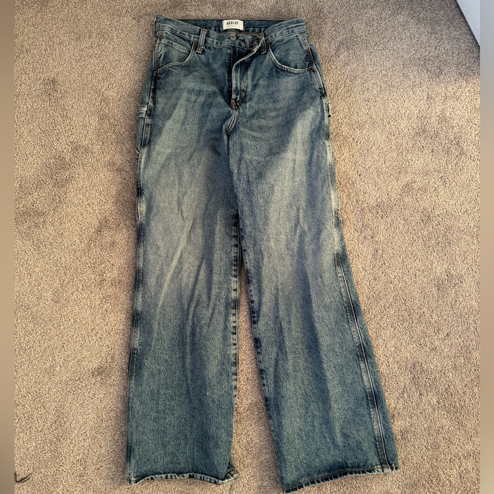 Agolde Light Blue Flare & Wide Leg Jeans Magda - Picture 5 of 7